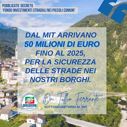 Locandina sui 50 milioni di euro ai piccoli Comuni<br />&copy; Tullio Ferrante