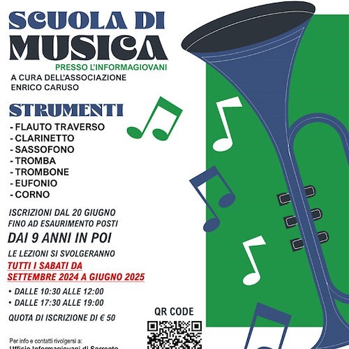 locandina scuola di musica a Sorrento