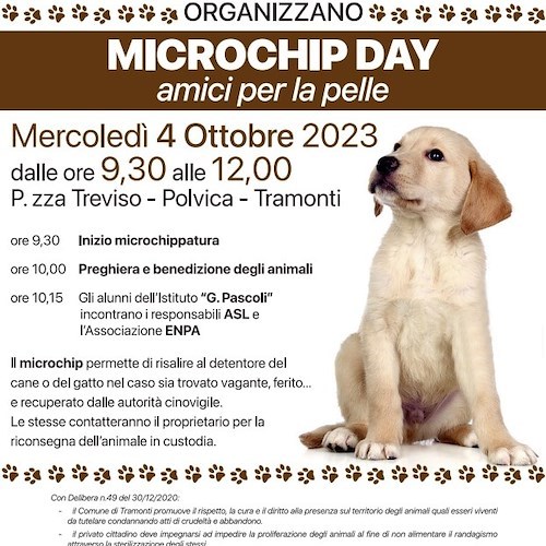 Tramonti, 4 ottobre il microchip day Amici per la pelle<br />&copy; ENPA odv sez.Costa d'Amalfi