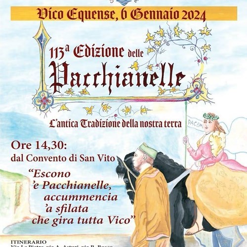 Vico Equense rinnova la sua tradizionale sfilata de Le Pacchianelle del 6 gennaio<br />&copy; Città di Vico Equense