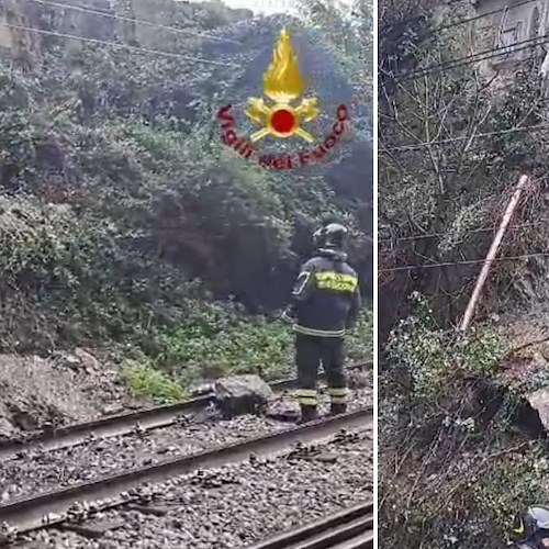 Vietri sul Mare, frana sulla strada ferrata Salerno - Napoli<br />&copy; vigili del fuoco